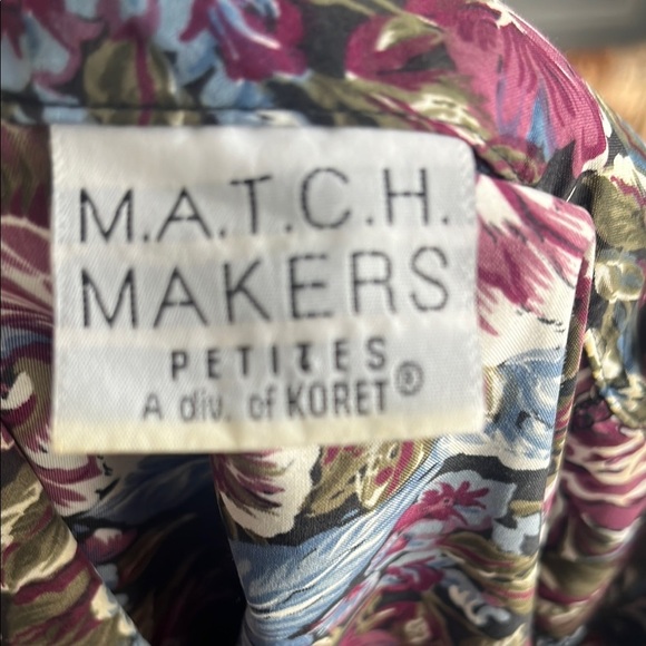 80s Koret Purple Blue And Green Button Down Blouse - Picture 6 of 8